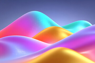 Poster - Dynamic fluid color gradient background, abstract KV main visual business PPT background