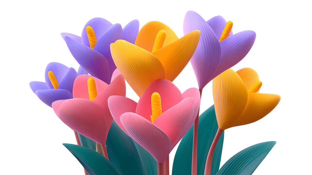 Colorful flower graphic poster PPT background, abstract flower computer wallpaper background