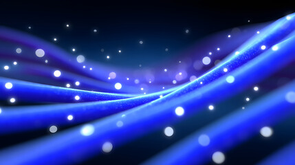 Poster - Abstract light three-dimensional luminous particles technology sense KV main visual background