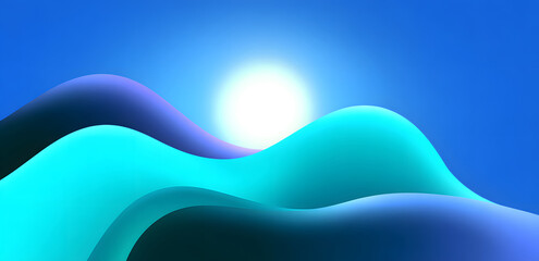 Poster - Dynamic fluid color gradient background, abstract KV main visual business PPT background