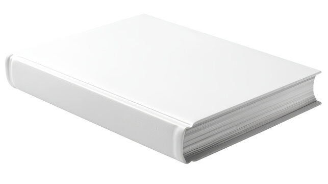Blank white book illustration.