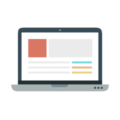 Poster - Modern Laptop Computer Illustration for Technology and Business Themes A Sleek Design Representing Digital Devices and Connectivity in Contemporary Style