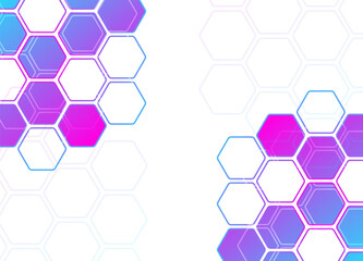 Aufkleber - Geometric hexagon banner design. Abstract hexagonal futuristic honeycomb pattern