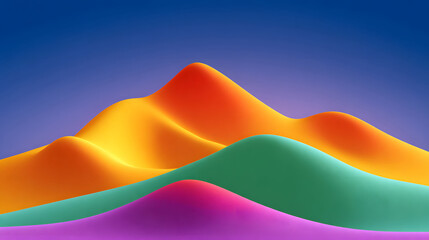 Poster - Dynamic fluid color gradient background, abstract KV main visual business PPT background