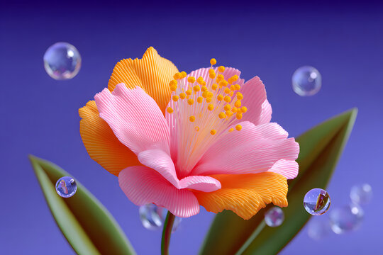 Colorful flower graphic poster PPT background, abstract flower computer wallpaper background