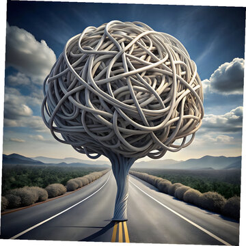 a brain made of tangled roads decision making c