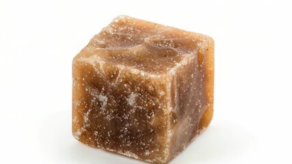Aufkleber - A single piece of sugar sits on a white surface