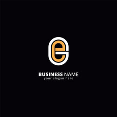 Poster - Abstract Letter EG GE Logo, Bold Style Monogram Design.