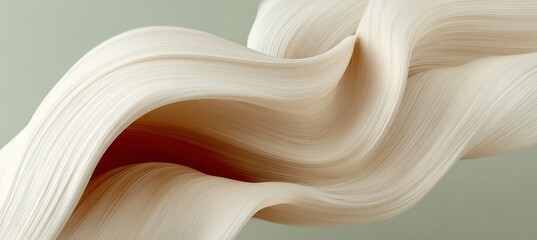 Poster - Fluid Structure Waves with Beige Surface as Graceful Backdrop for Elegant Projects and Concepts