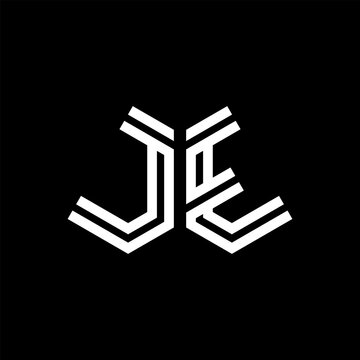 initials letter J E    creative logo design