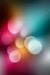 Poster - Abstract Backdrop with Blurred Lights and Vibrant Electric Crimson and Cyan Gradient for Design