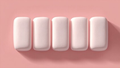 Poster - Rectangular shapes in soft pink tones.