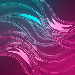 Poster - A flowing gradient shows a wavy design with pink and teal hues creating an eye catching vibrant artistic presentation.