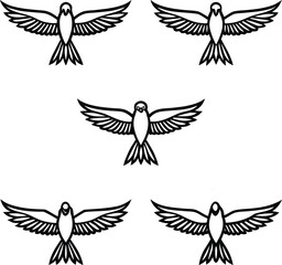 Poster - Set of 15 clean black outline vector illustrations isolated on transparent background