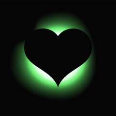 Poster - Heart illuminate light frame