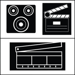 Poster - Minimalist graphic design with three distinct elements isolated on transparent background
