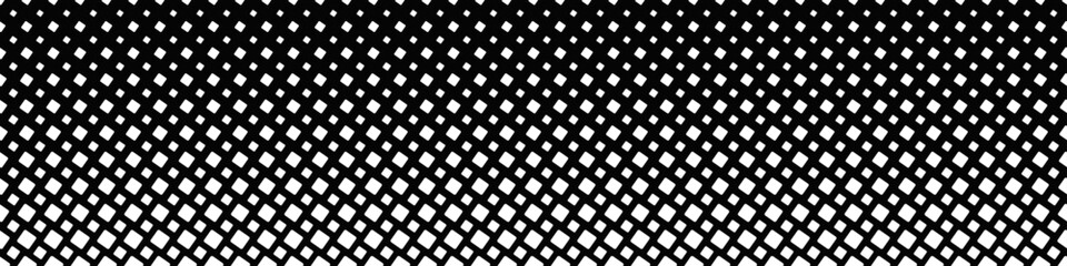 Poster - Wide monochrome repeating square pattern background