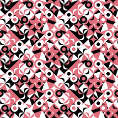 Poster - Abstract geometrical pattern background design - seamless repetitive vector illustration