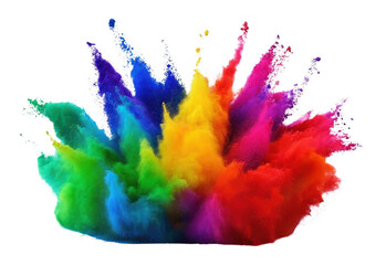 Wall Mural - png rainbow paint explosion powder color.