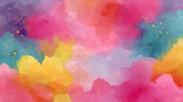 Multi watercolor textured background for creative projects, print, decorative or digital use. 