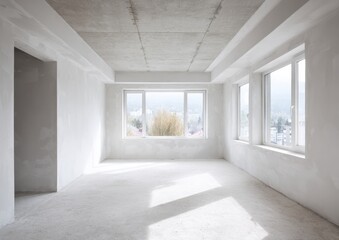 Poster - An empty room interior bathed in natural light, ready for customization
