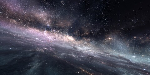Poster - An image of the vast and mysterious cosmos, showcasing a beautiful nebula and twinkling stars