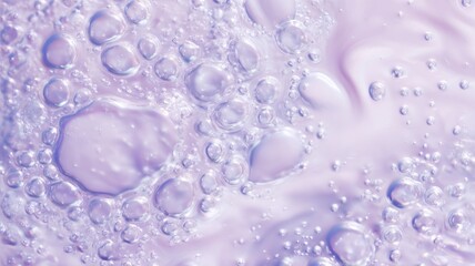 Iridescent liquid surface with bubbles. Artificial intelligence image