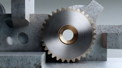Poster - A textured mechanical concept for stock photo, creative design use, high quality