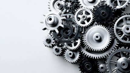 Poster - A high contrast mechanical composition for stock photo, creative design use, high quality