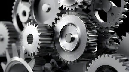 Poster - A high contrast mechanical composition for stock photo, creative design use, high quality