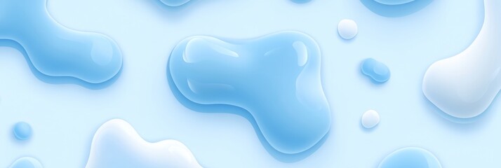 Poster - Elegant Minimalist Light Blue 3D Wave Texture Background with Subtle Patterns for Creative Designs