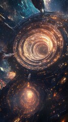 Poster - Space scene with a large hole in the middle