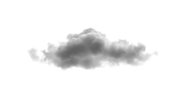 Black cloud isolated on transparent white background cloud Dark storm cloud 3D rendering Clip art cu