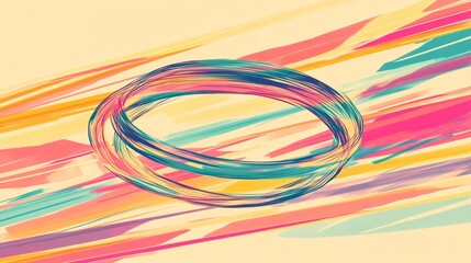 Poster - This vibrant abstract composition features a dynamic swirl of lines and colors, creating a lively and energetic visual experience perfect for modern designs.