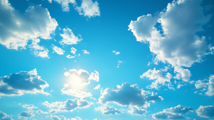 Wall Mural - blue sky with white cloud background. white cloud with blue sky background