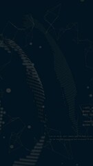 Aufkleber - Animation of data processing over globe on black background