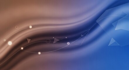 Poster - Abstract background featuring geometric shapes, flowing lines, and a gradient color scheme