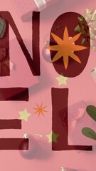 Poster - Animation of noel text over christmas presents