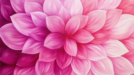 Poster - Close up of a pink flower with a pink background. The flower is very detailed and the background is also pink. The image has a soft and delicate feel to it