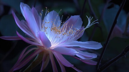 Poster - Illuminated night flower closeup
