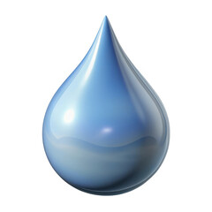 Wall Mural - 3d realistic water droplet isolated on transparent background