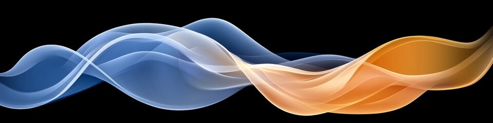 Poster - Dynamic Abstract Swirls and Fluid Waves on a Black Backdrop, Modern Visual Communication Design