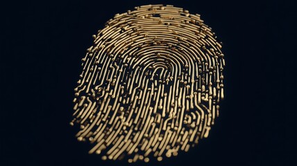 Poster - Biometric fingerprint design showcasing intricate patterns with a modern aesthetic for security applications
