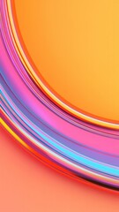 Fototapete - Colorful across patterns intertwining pink, gold, blue curving vivid orange background