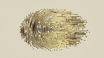 Poster - Biometric technology showcases detailed fingerprint analysis with intricate designs