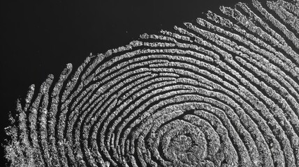 Poster - Intricate patterns of a fingerprint showcasing biometric technology in a secure environment