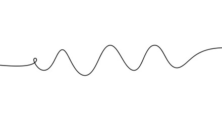 Poster - Continuous line wave form in minimalist design
