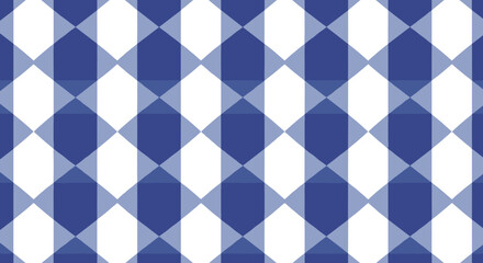 Poster - Geometric blue and white diamond pattern background design