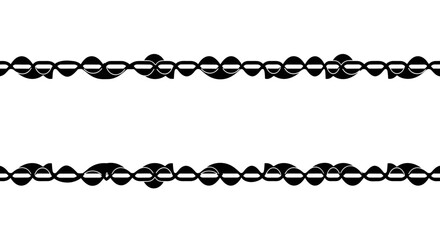 Poster - Abstract black wire pattern on white background