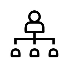 Poster - Organization chart hierarchy diagram icon vector illustration for business management and structure